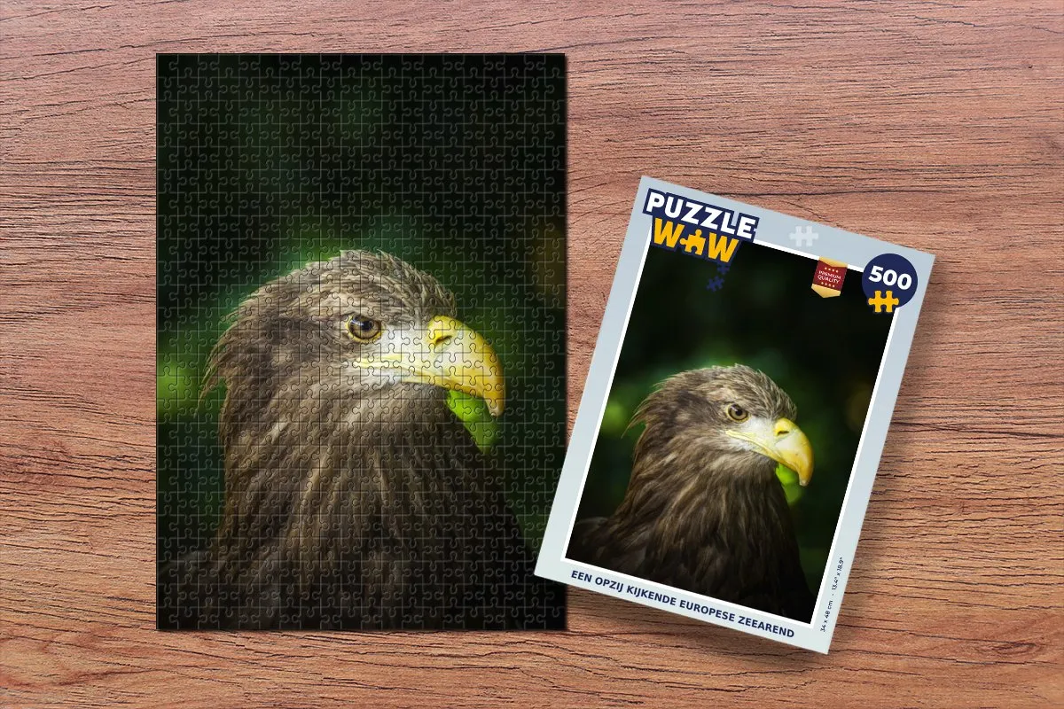 PuzzleWow Legpuzzel Europese Zeearend 500 Stuks - Multicolor