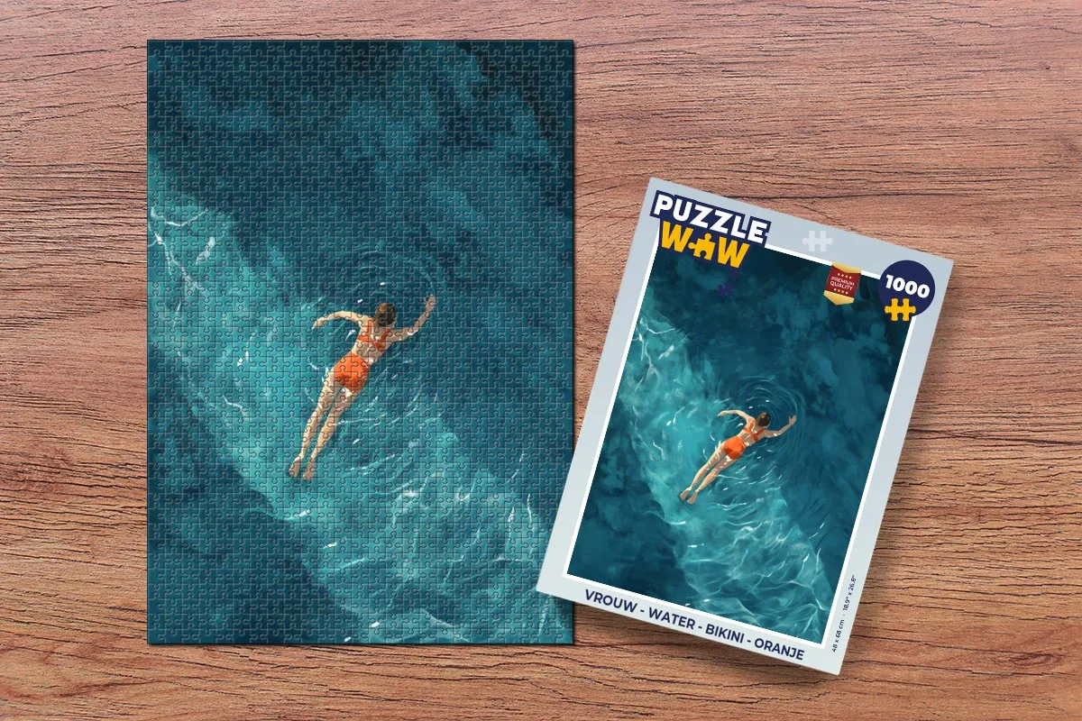 PuzzleWow Legpuzzel 1000 Stuks - Koraalrif Vissen - Oranje