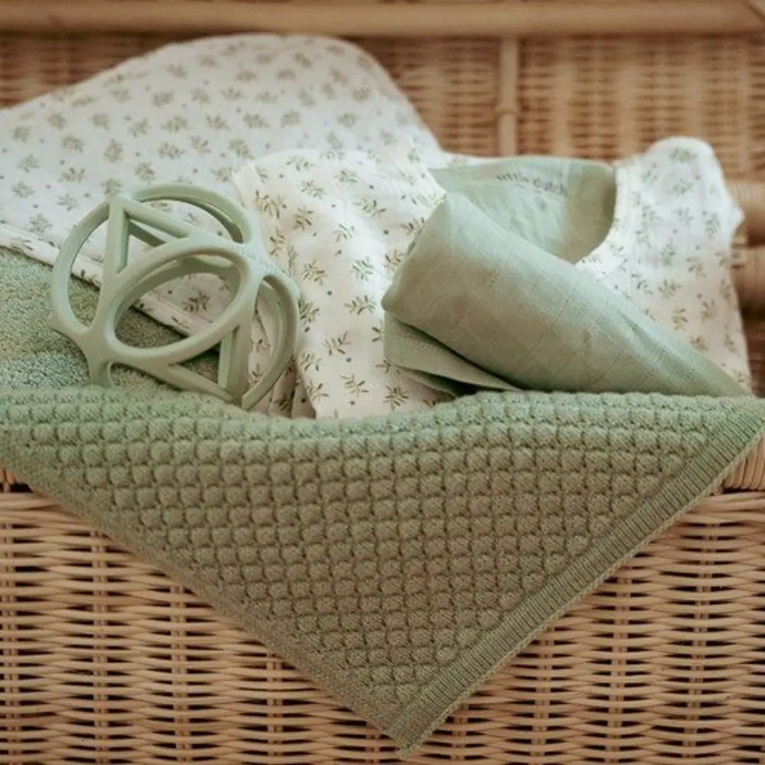 Little Dutch Essentials Ledikantdeken Baby - Groen - afbeelding 6 van 6