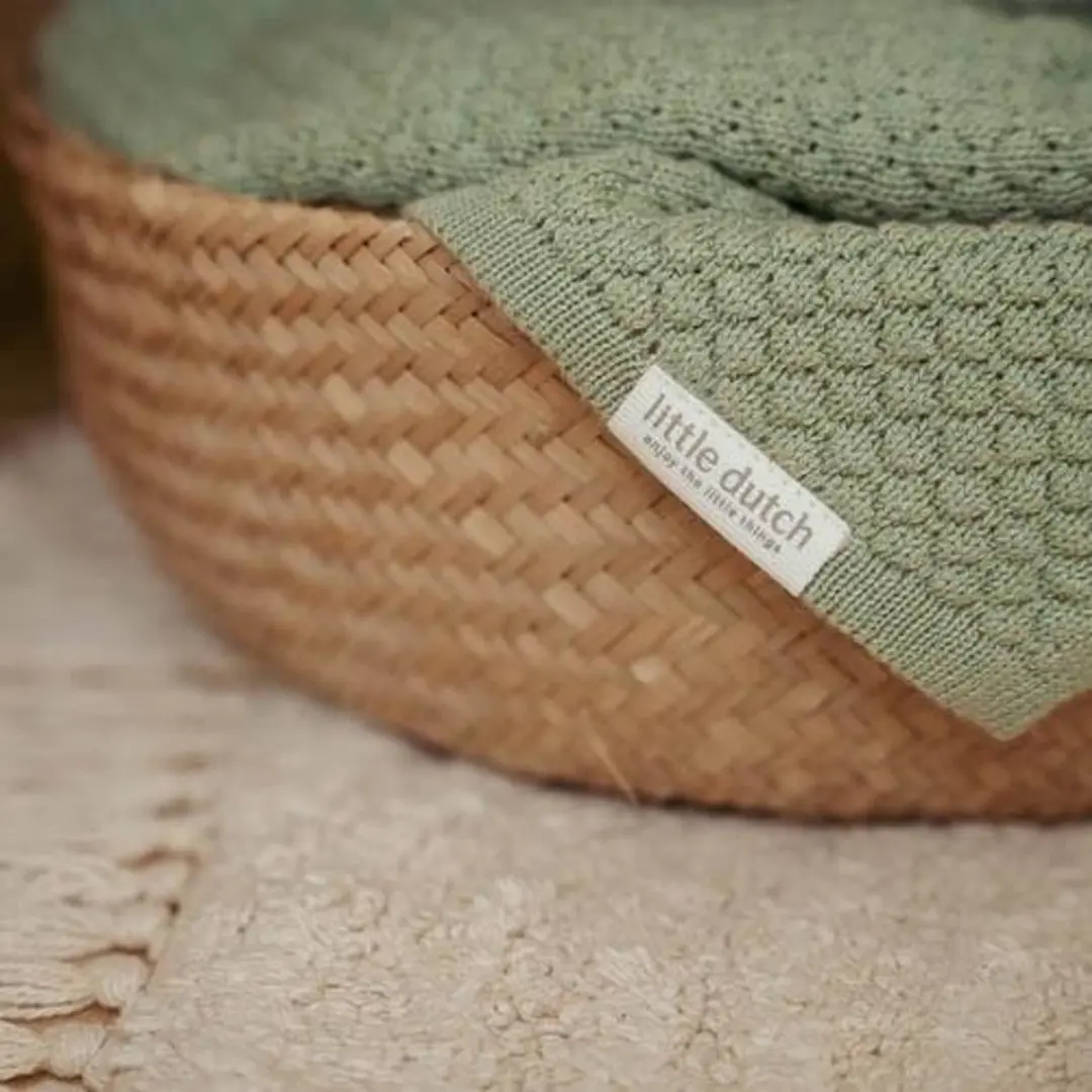 Little Dutch Essentials Ledikantdeken Baby - Groen - afbeelding 3 van 6