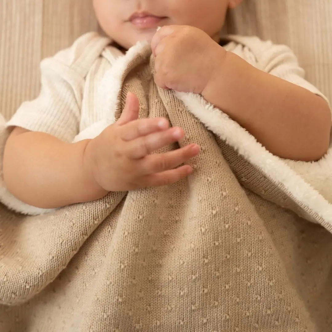 Little Dutch Gebreid Ledikantdeken Baby - Beige - afbeelding 3 van 6