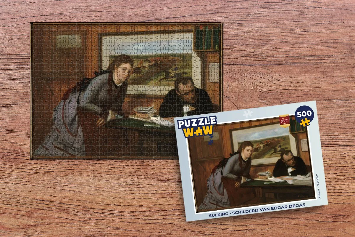 PuzzleWow Sulking Edgar Degas Legpuzzel 500 Stuks - Multicolor