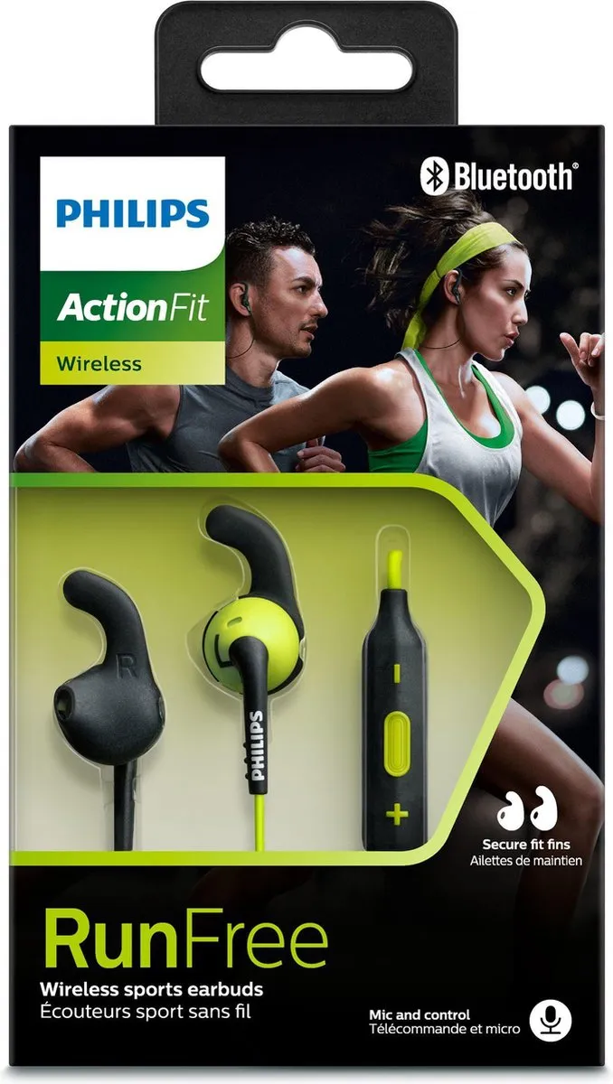 Philips ActionFit SHQ6500CL/27 In-ear Headset - Zwart/Limoen