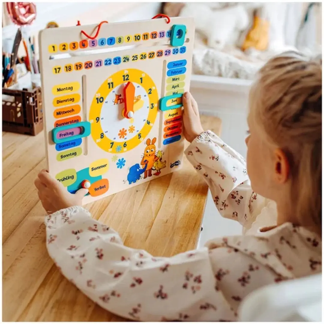 Small Foot Houten Leerbord Klok Kijken Muis - Multicolor - afbeelding 5 van 6