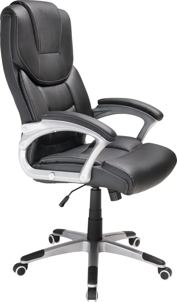Deuba Ergonomische Gaming Bureaustoel - Zwart - afbeelding 2 van 5