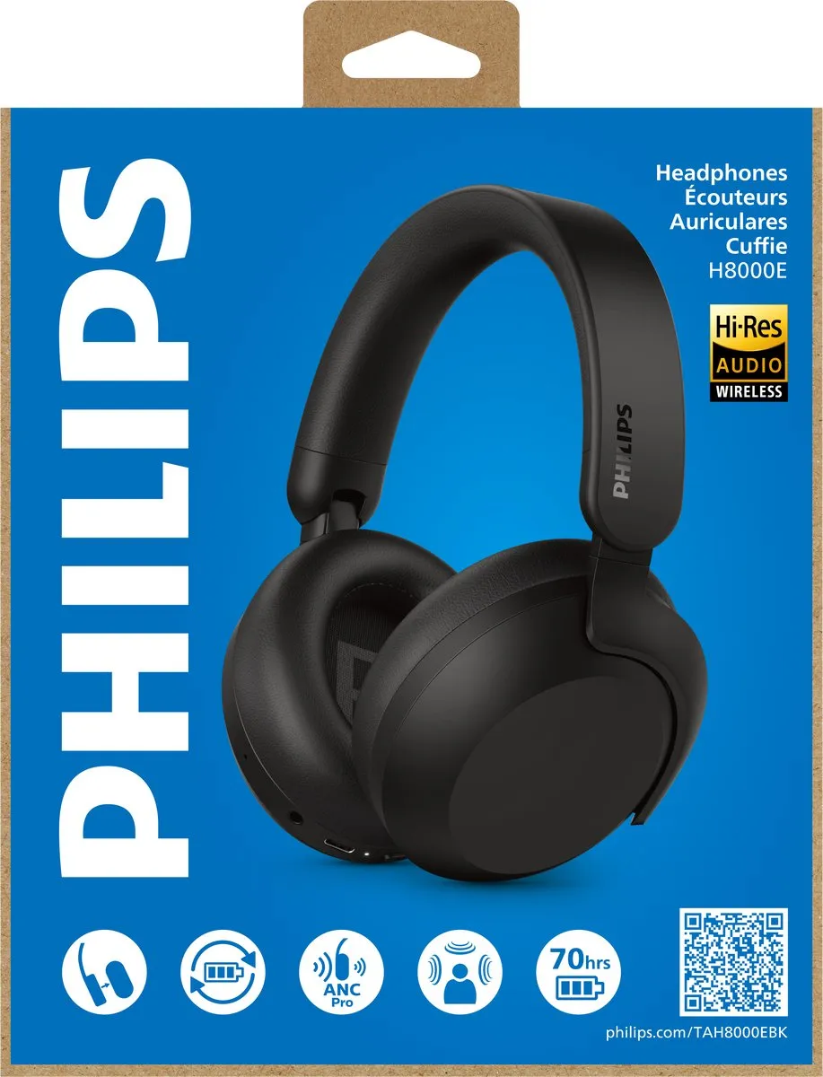Philips TAH8000EBK Draadloze Hoofdtelefoon - 70 Uur - Zwart - afbeelding 6 van 6