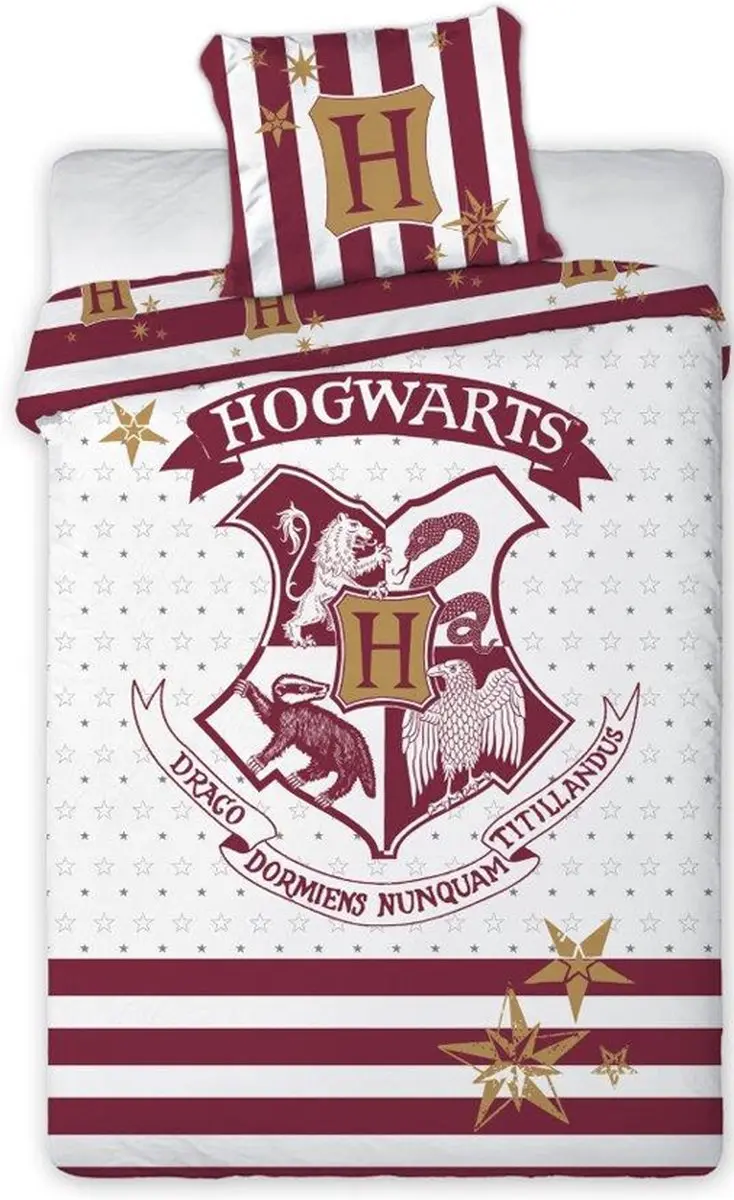 Harry Potter dekbedovertrek wit rood