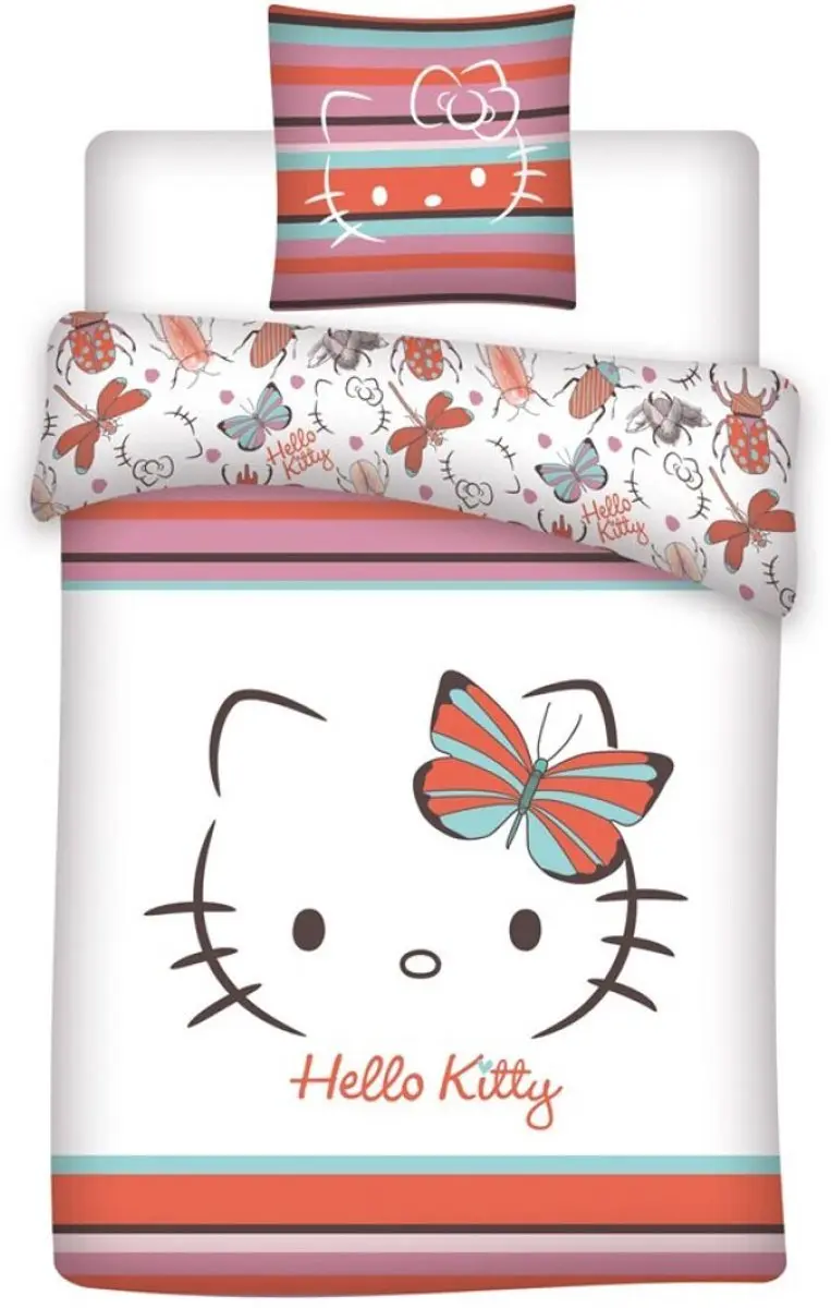 Hello Kitty Dekbedovertrek Vlinder 140x200cm