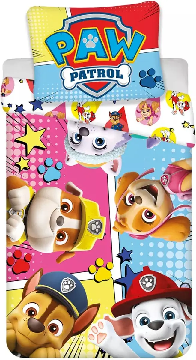 PAW Patrol Dekbedovertrek Comic 140 x 200 cm