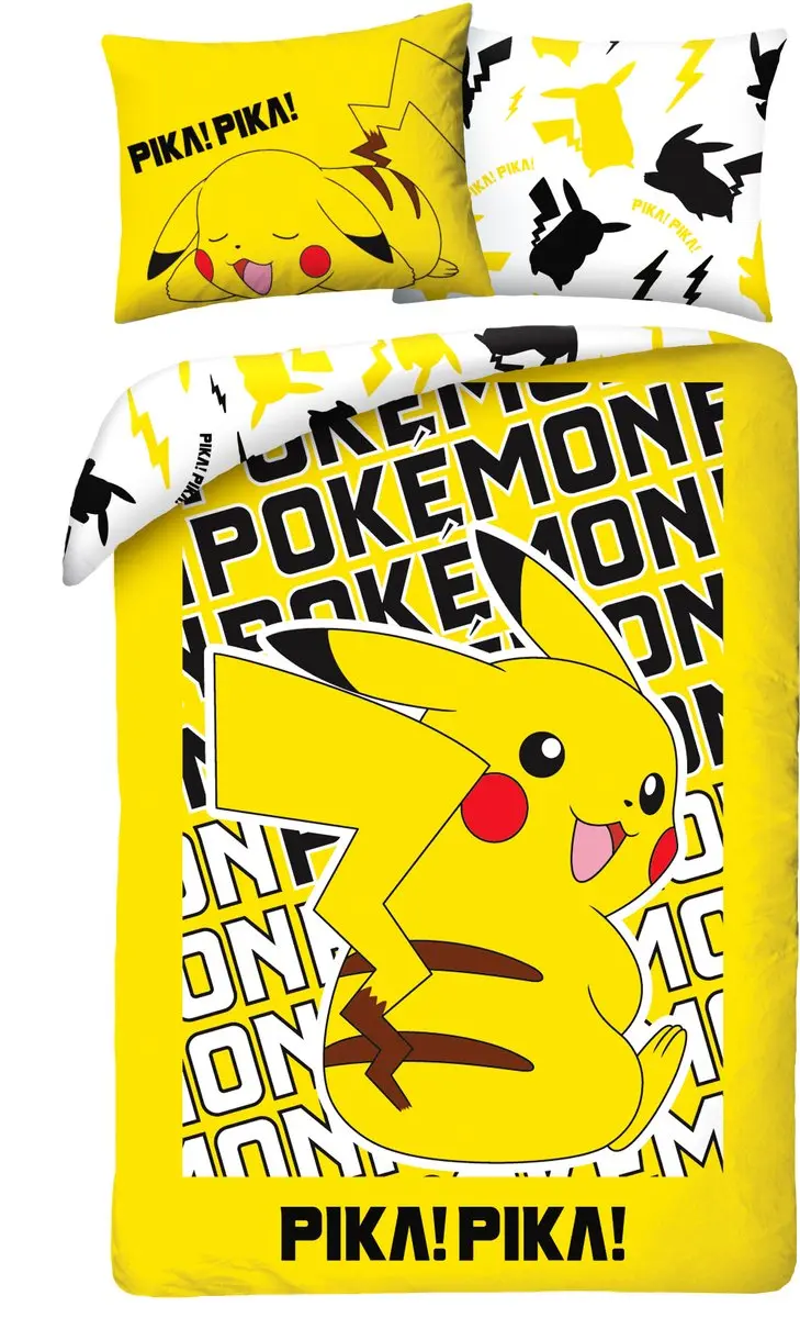 Pokémon Pika Pika Dekbedovertrek 140 x 200 cm (70 x 90 cm)