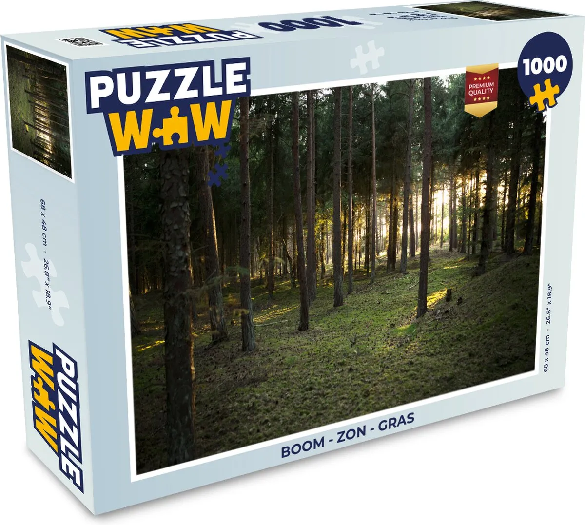 PuzzleWow Boom Zon Gras Legpuzzel 1000 Stuks - Multicolor