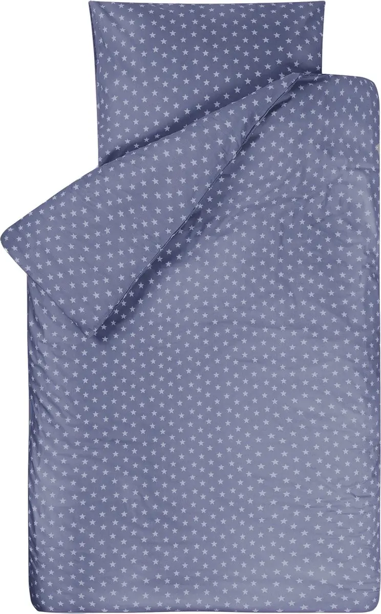 BINK Bedding Dekbedovertrek Stars Grijs junior 120x150 cm ( + 1 sloop 60 x 70 cm