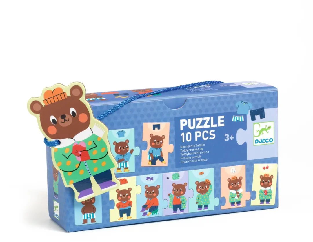 Djeco Puzzel Sequentieel Aankleden Teddybeer