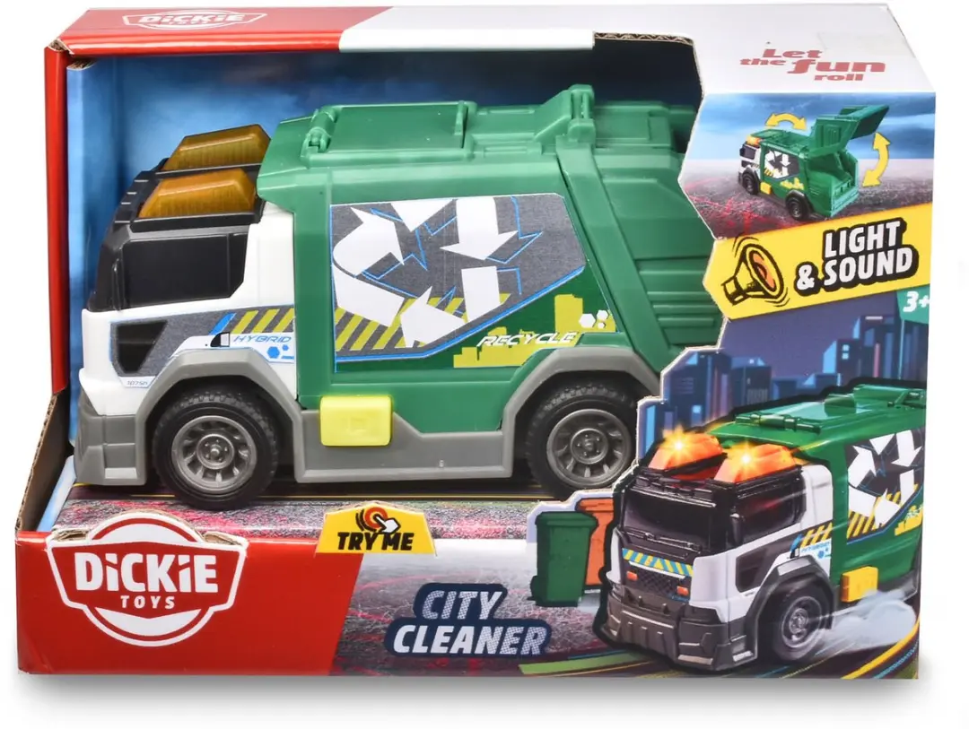 Dickie Toys Vuilniswagen 203302029 - Licht & Geluid - afbeelding 5 van 6