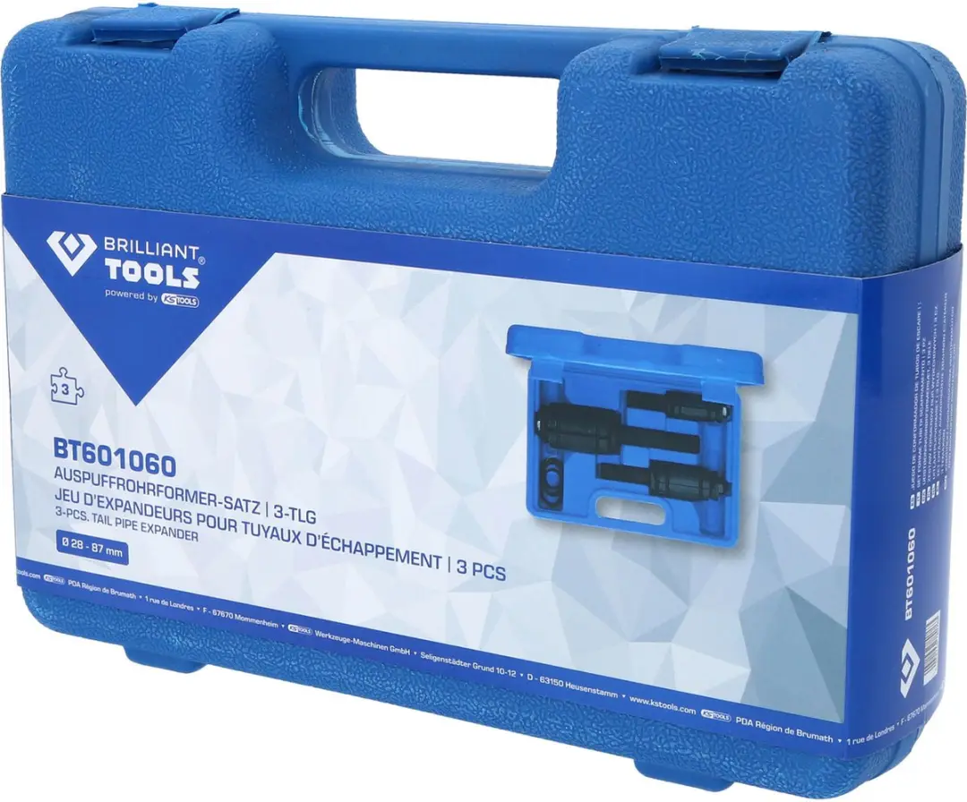 Brilliant Tools BT601060 Uitlaatpijpvormer Set - 3-delig - Blauw/Zwart - afbeelding 5 van 5