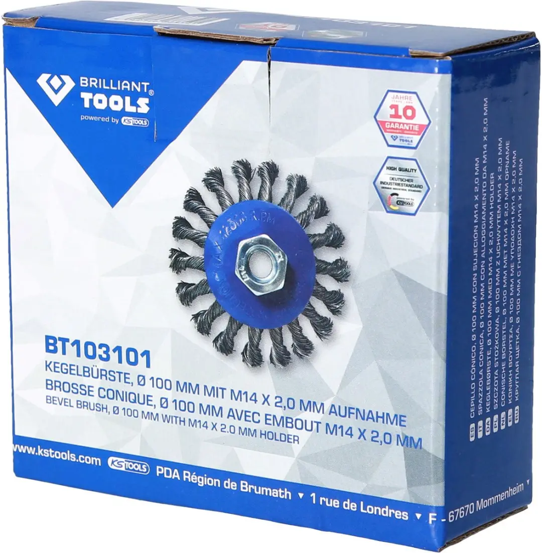 Brilliant Tools BT103101 Kegelborstel Ø100mm M14x2,0 - afbeelding 2 van 5
