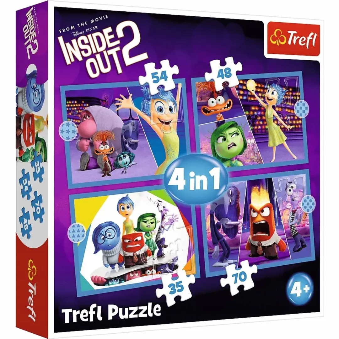 Trefl "Emoties Regeren" 4-in-1 puzzels