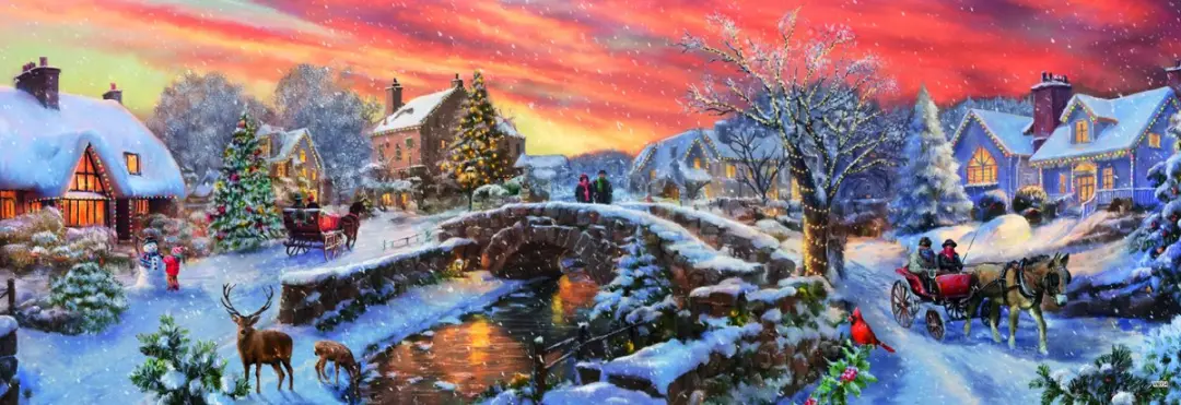 Clementoni Panorama Kerstpuzzel 1000 Stuks - afbeelding 5 van 6