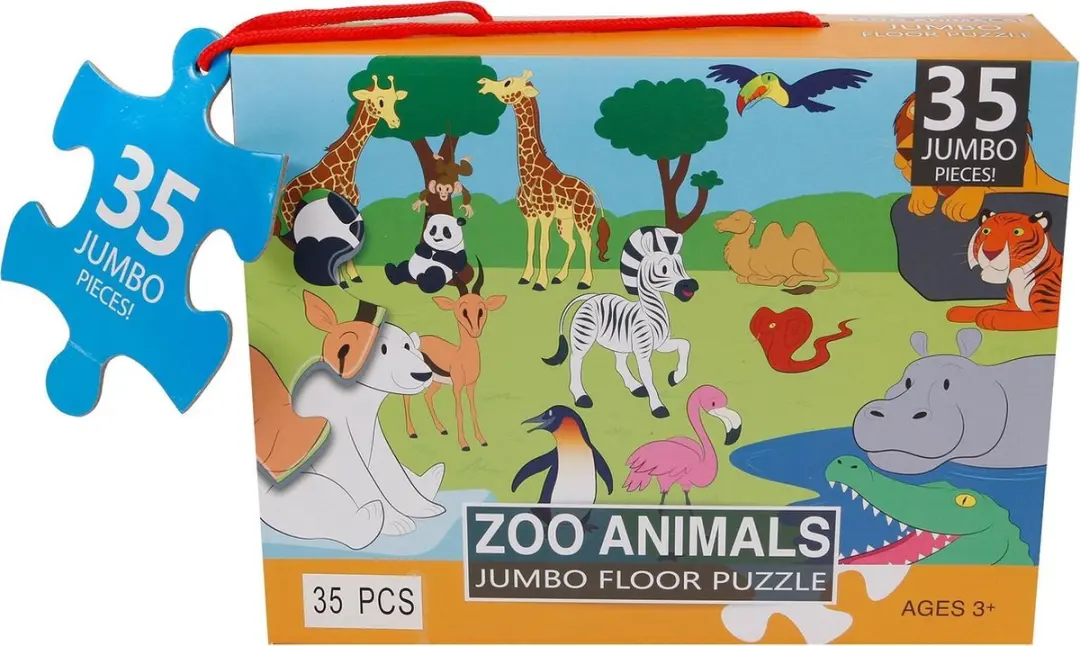 Jumbo dierenpuzzel Dierenpark 35 stukjes 60x44cm