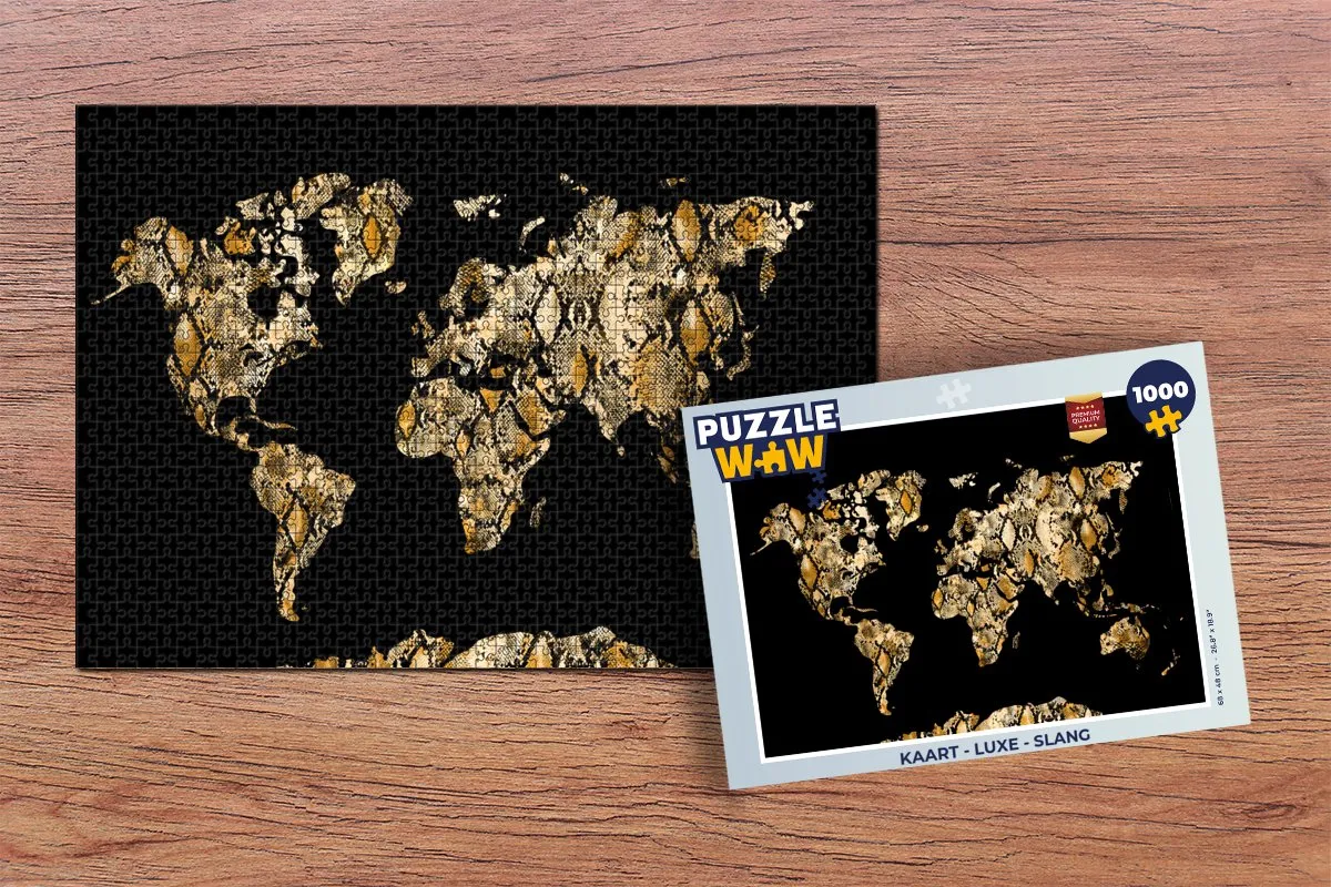 PuzzleWow Slang Legpuzzel 1000 Stuks - Multicolor