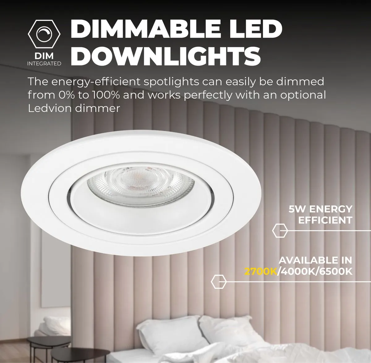 Ledvion LED Inbouwspot Tokyo 3W - Ø92mm - afbeelding 6 van 6