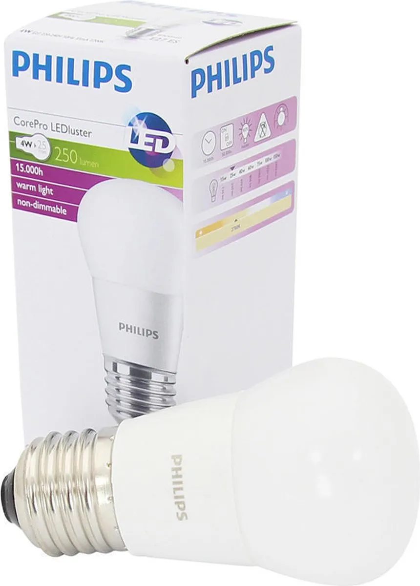 Philips Corepro LEDluster E27 Mat 2.8W 250lm - Zeer Warm Wit
