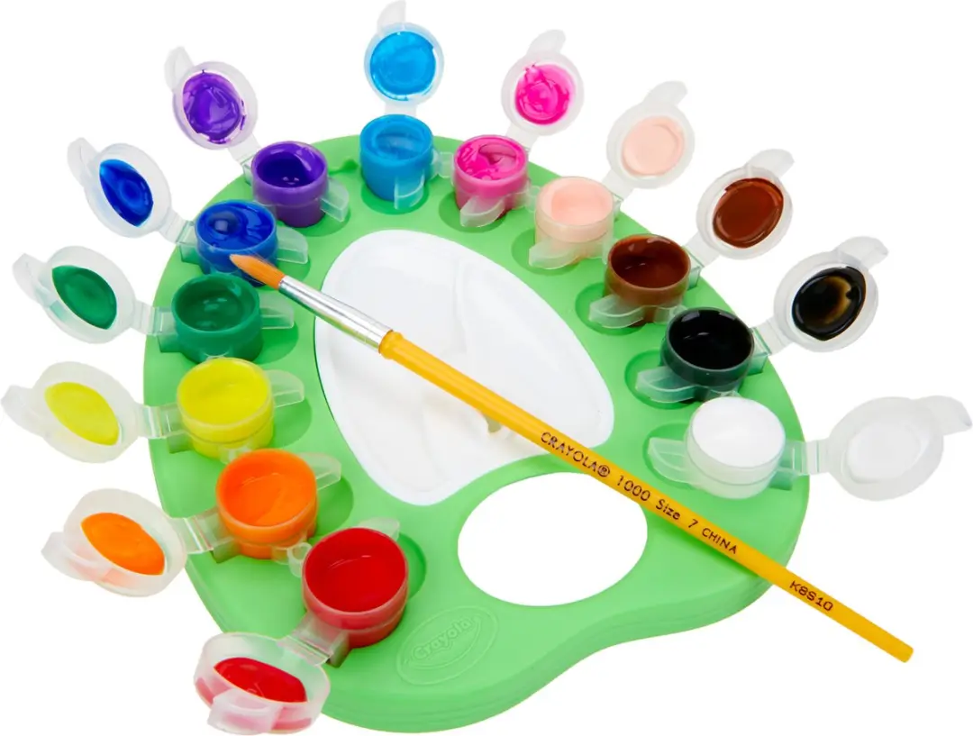 Crayola Afwasbare Schilderspalet 12 Kleuren - Met Penseel