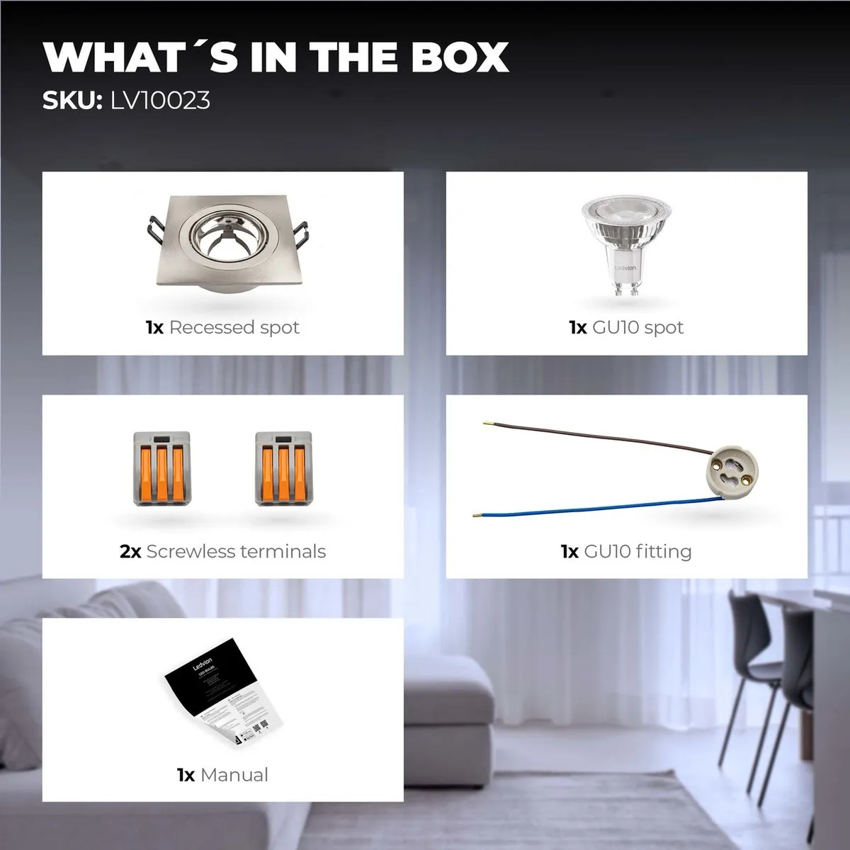 Ledvion SMART LED Inbouwspot Sevilla 4.9W - WiFi RGBW - RVS