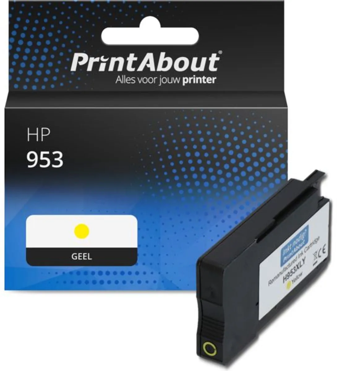 PrintAbout HP 953 F6U14AE Inktcartridge Geel 29ml