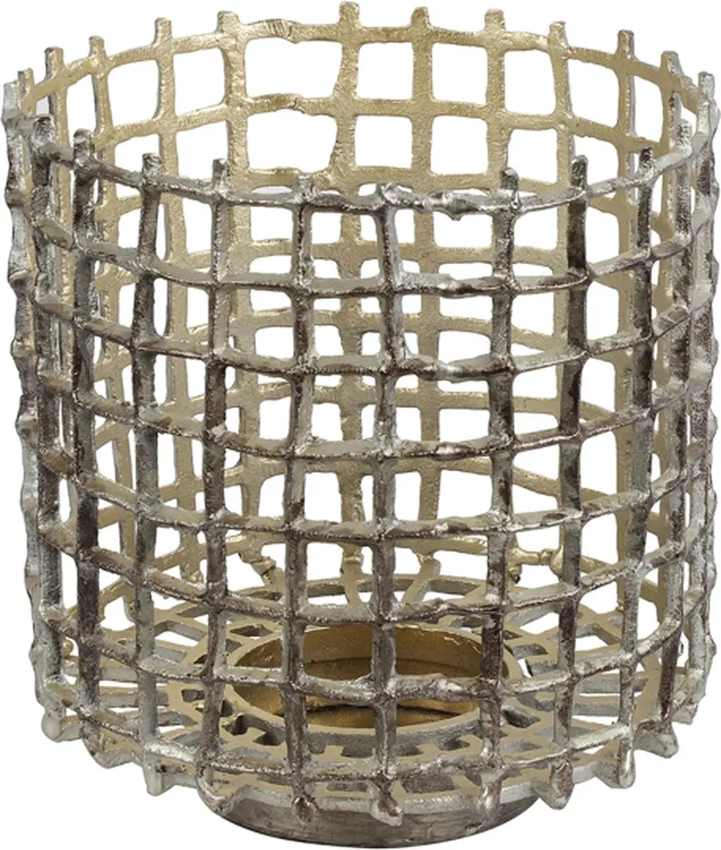 Countryfield Theelichthouder Grid S Antiek Zilver