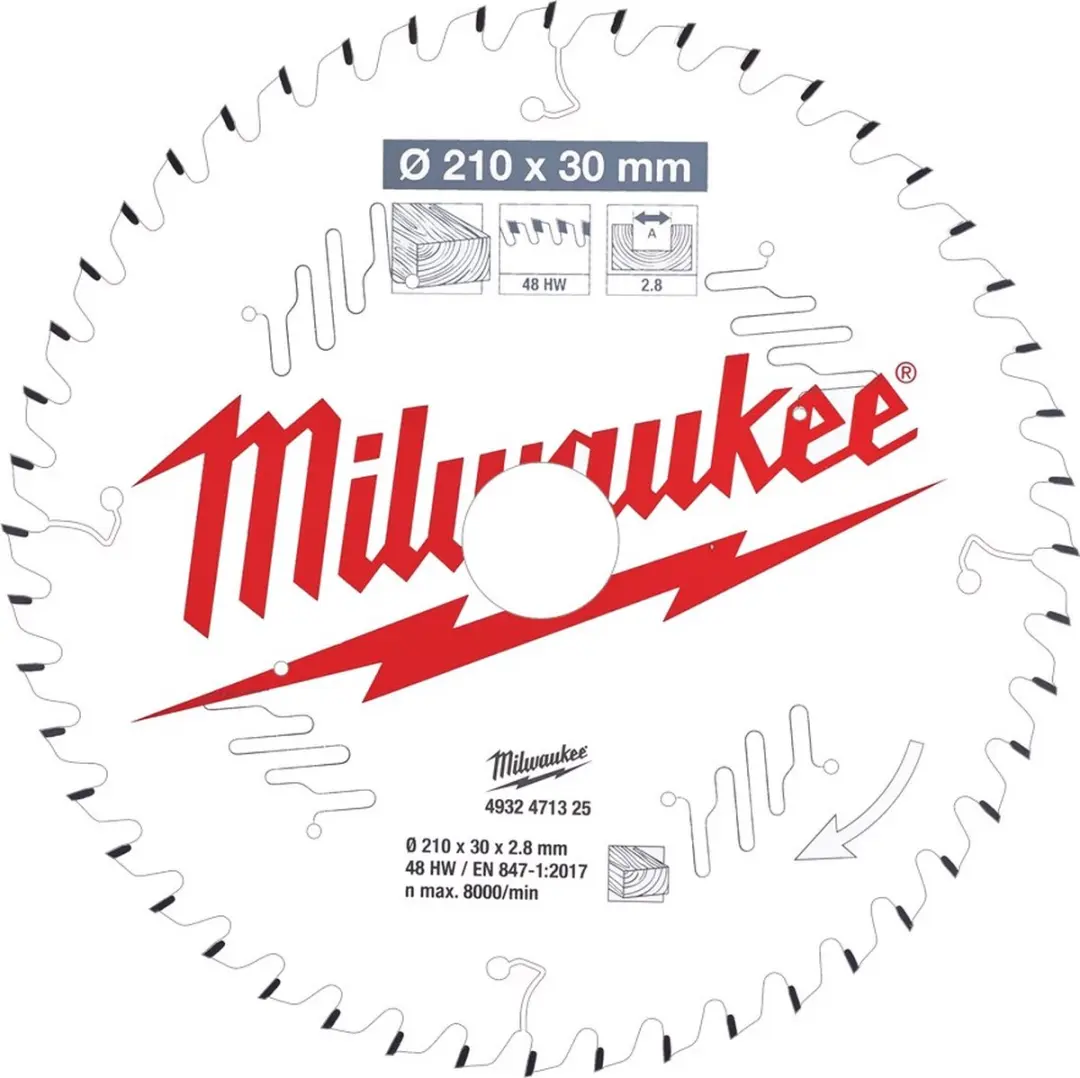Milwaukee Cirkelzaagblad voor Hout