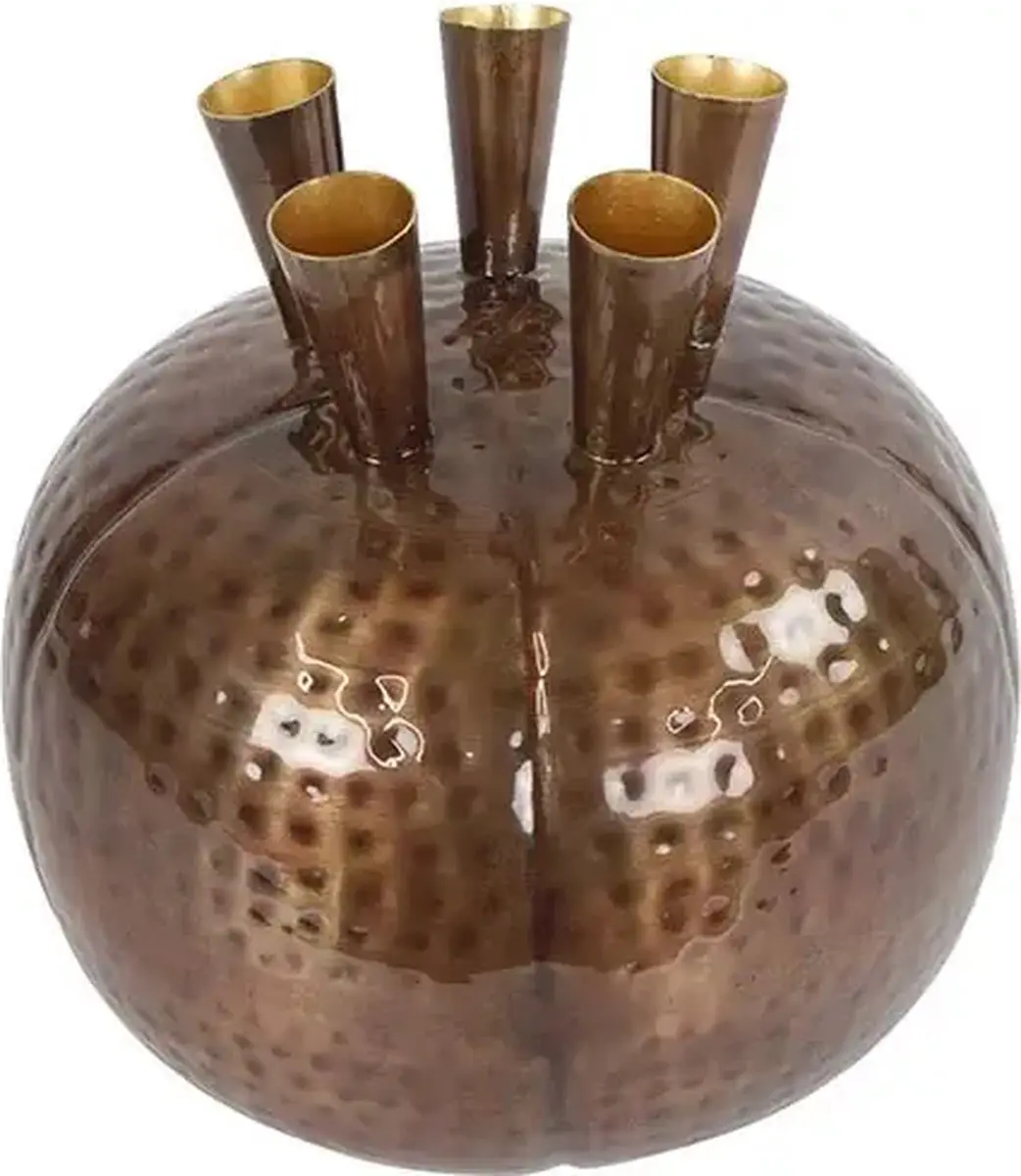 Countryfield Vaas Tomasa XL - Antiek koper/helder emaille - 30 cm - 2 Stuks - afbeelding 2 van 2