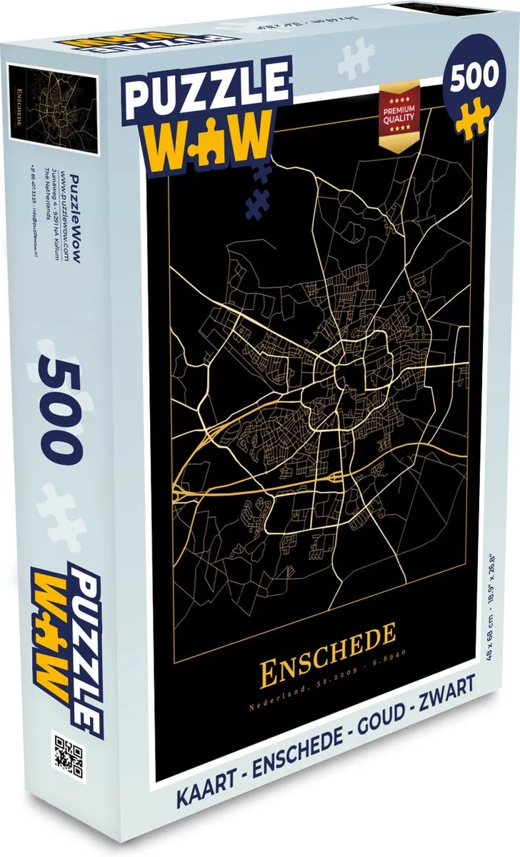 PuzzleWow Enschede Legpuzzel 500 Stuks - Multicolor