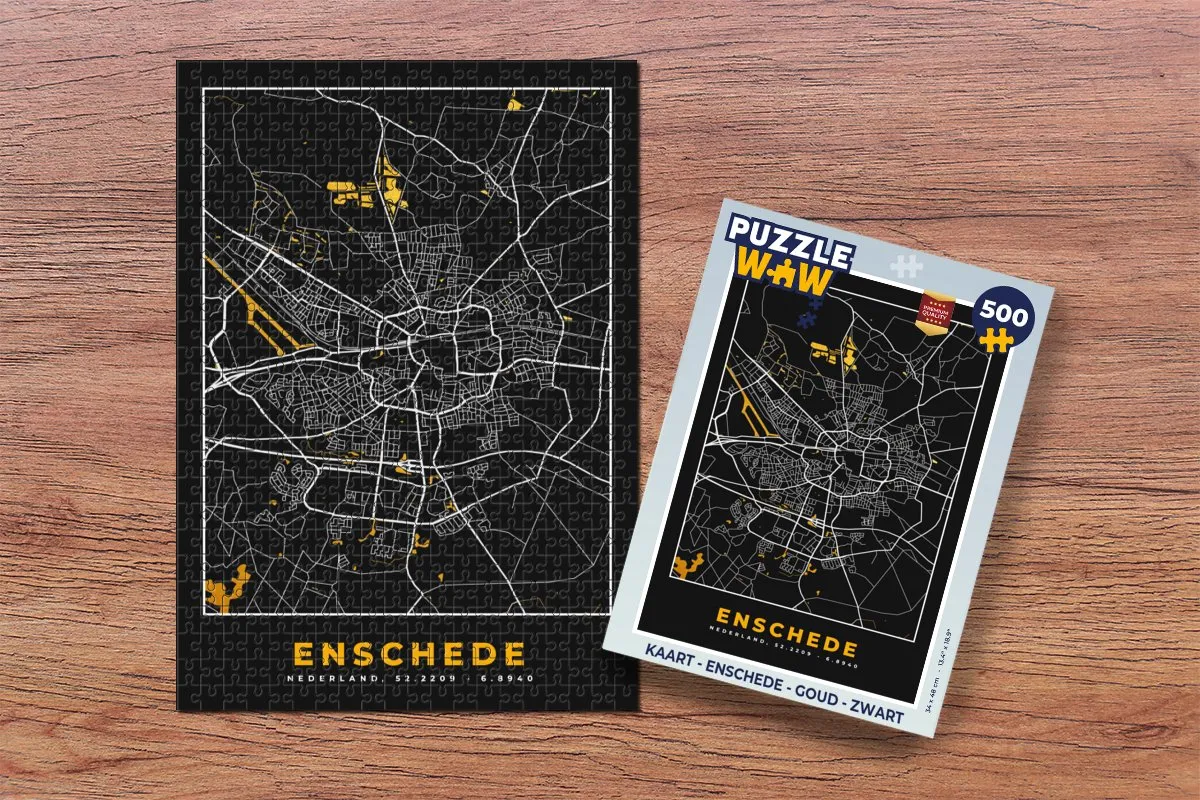 PuzzleWow Enschede Legpuzzel 500 Stuks - Multicolor