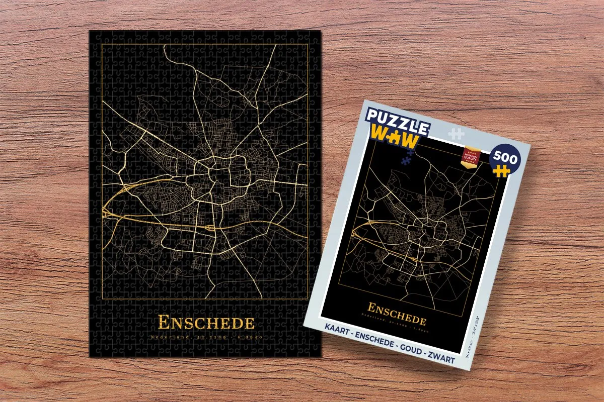 PuzzleWow Enschede Legpuzzel 500 Stuks - Multicolor