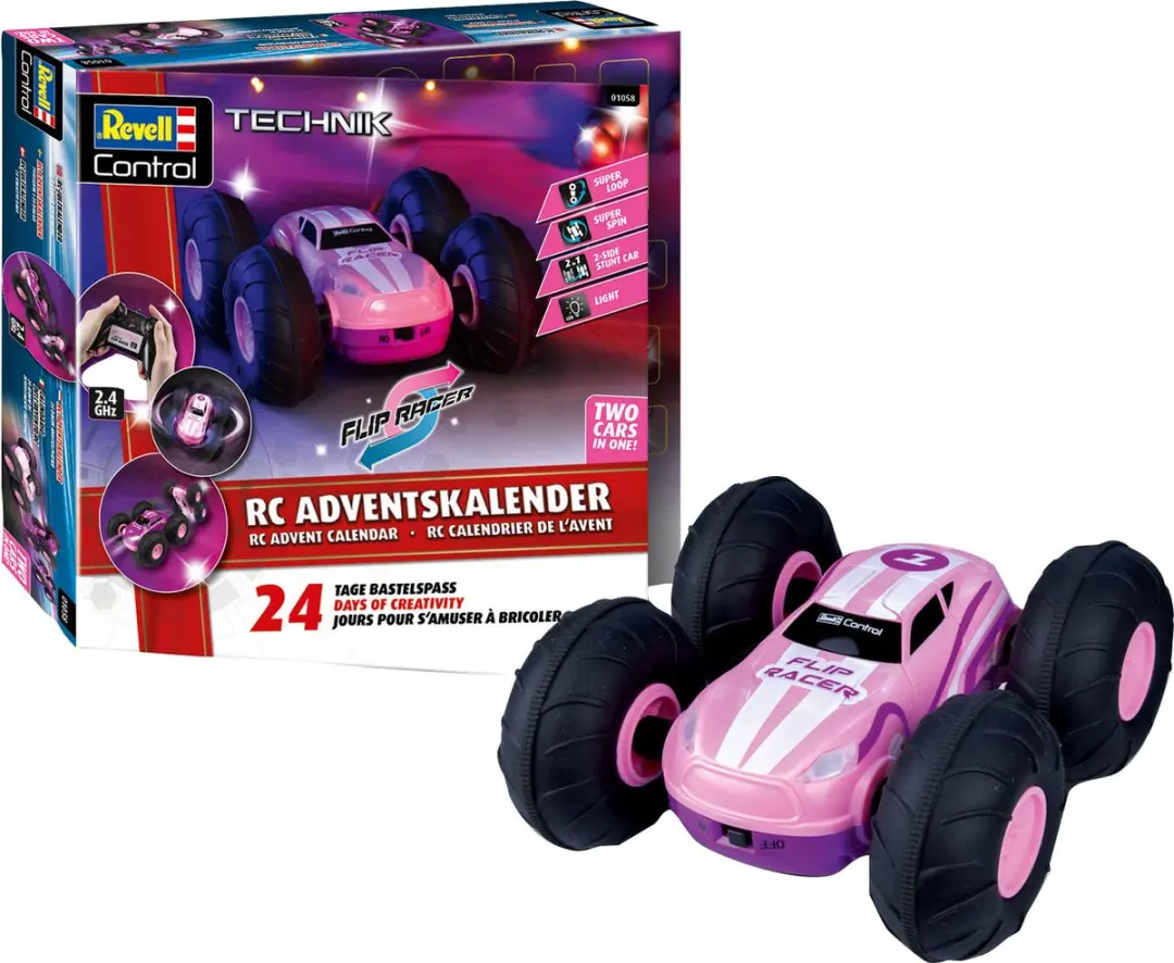Revell Adventskalender 01058 RC Stunt Auto Flip RR Roze