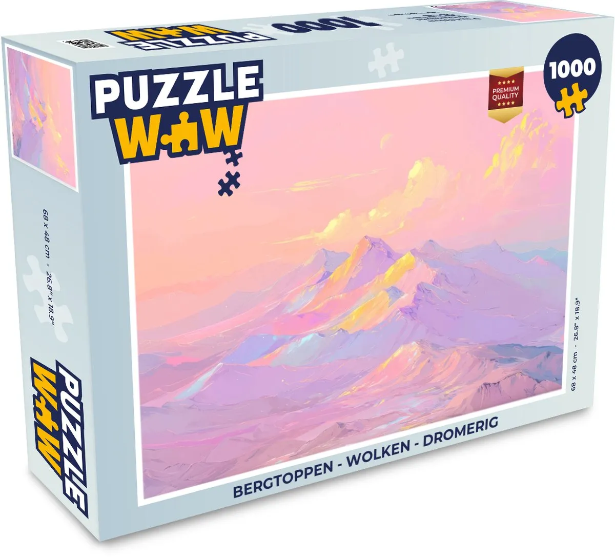 PuzzleWow Bergtoppen Wolken Legpuzzel 1000 Stuks