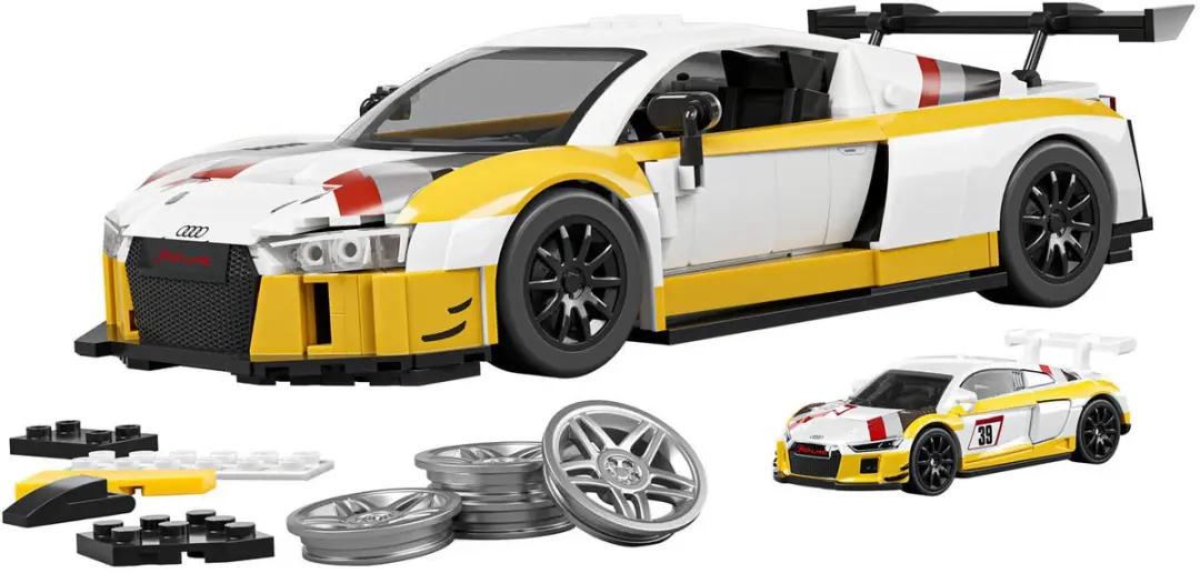 Mattel Hot Wheels Elite '15 Audi R8 LMS Bouwspeelgoed 900 Onderdelen