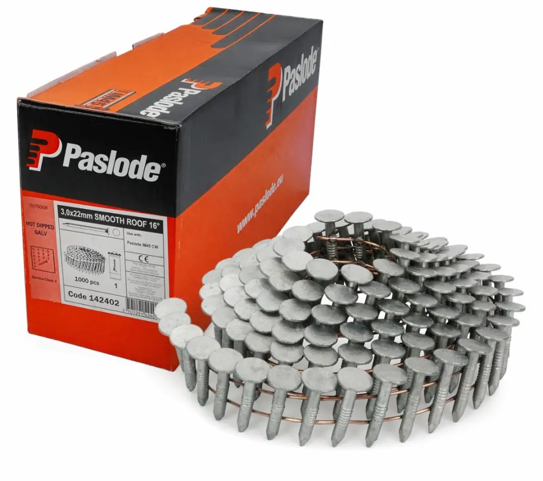 Paslode Asfaltnagel 3,0x22 Glad Thermisch Verzinkt VE=1000+Gas IM45