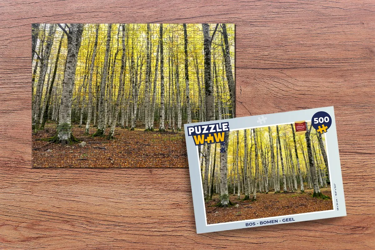 PuzzleWow Bos Bomen Legpuzzel 500 Stuks - Multicolor