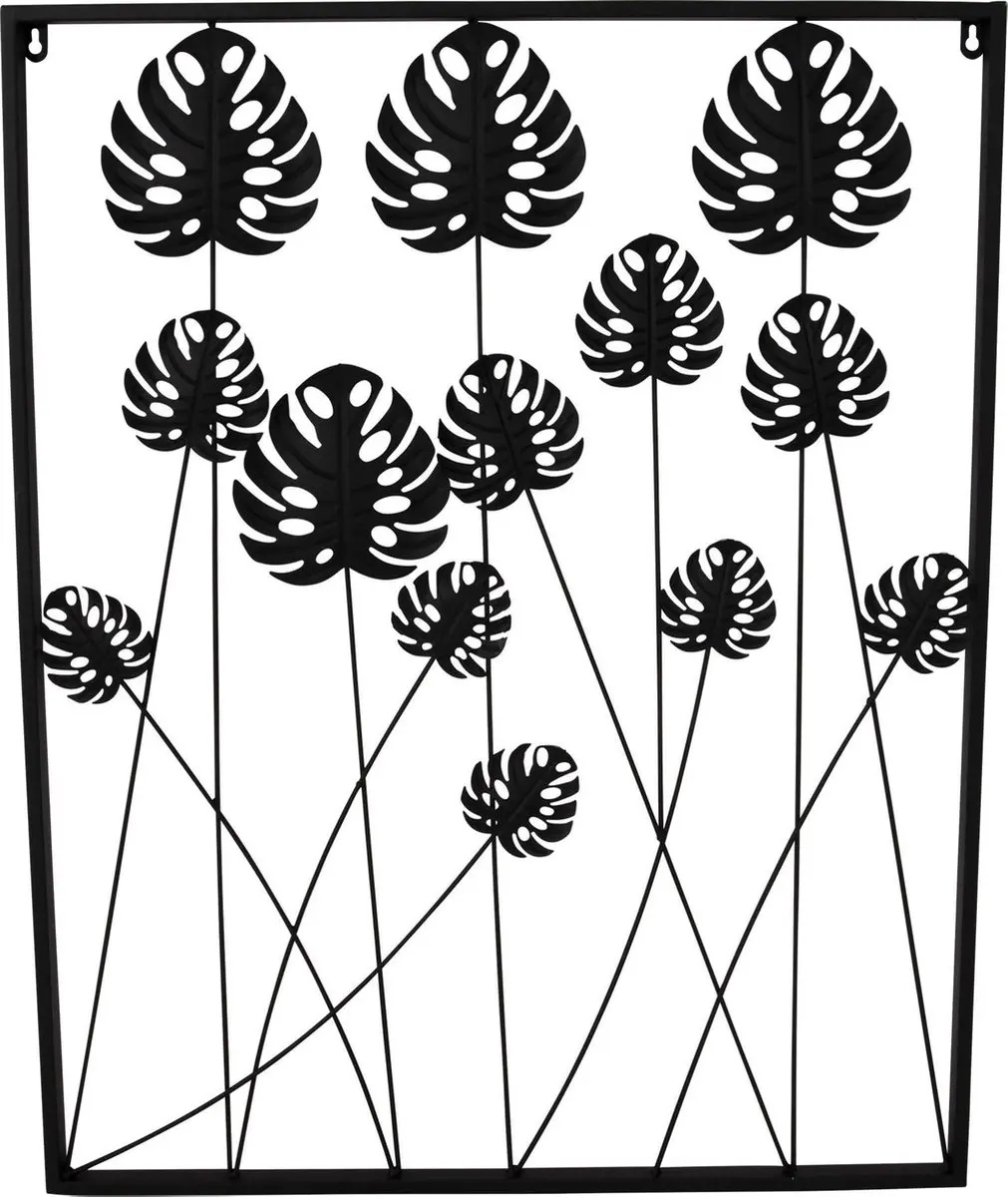 Noach Outdoor Monstera Leaf Wanddecoratie - Zwart - afbeelding 2 van 2