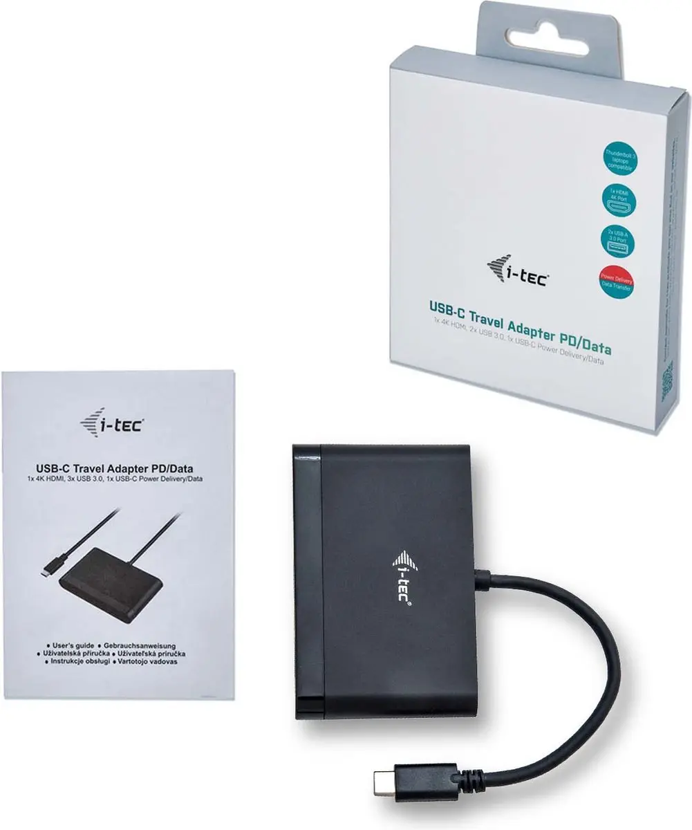 I-tec C31DTPDHDMI USB-C naar 4K HDMI Adapter - Zwart - afbeelding 3 van 4