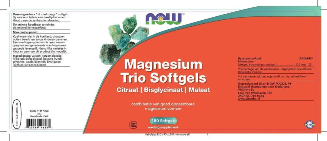Now Foods Magnesium Trio 180g