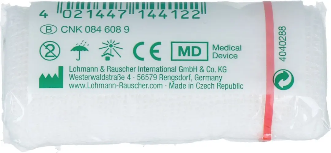 Lohmann & Rauscher Mollelast Hydrofiel Windsel 8x400cm - Wit
