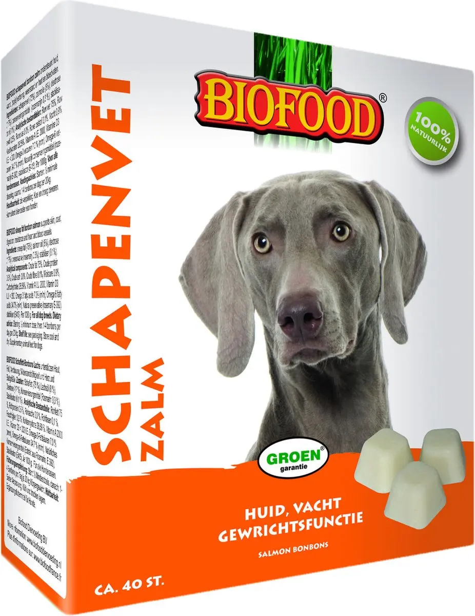 BF Petfood Biofood Schapenvet Maxi Bonbons Zalm
