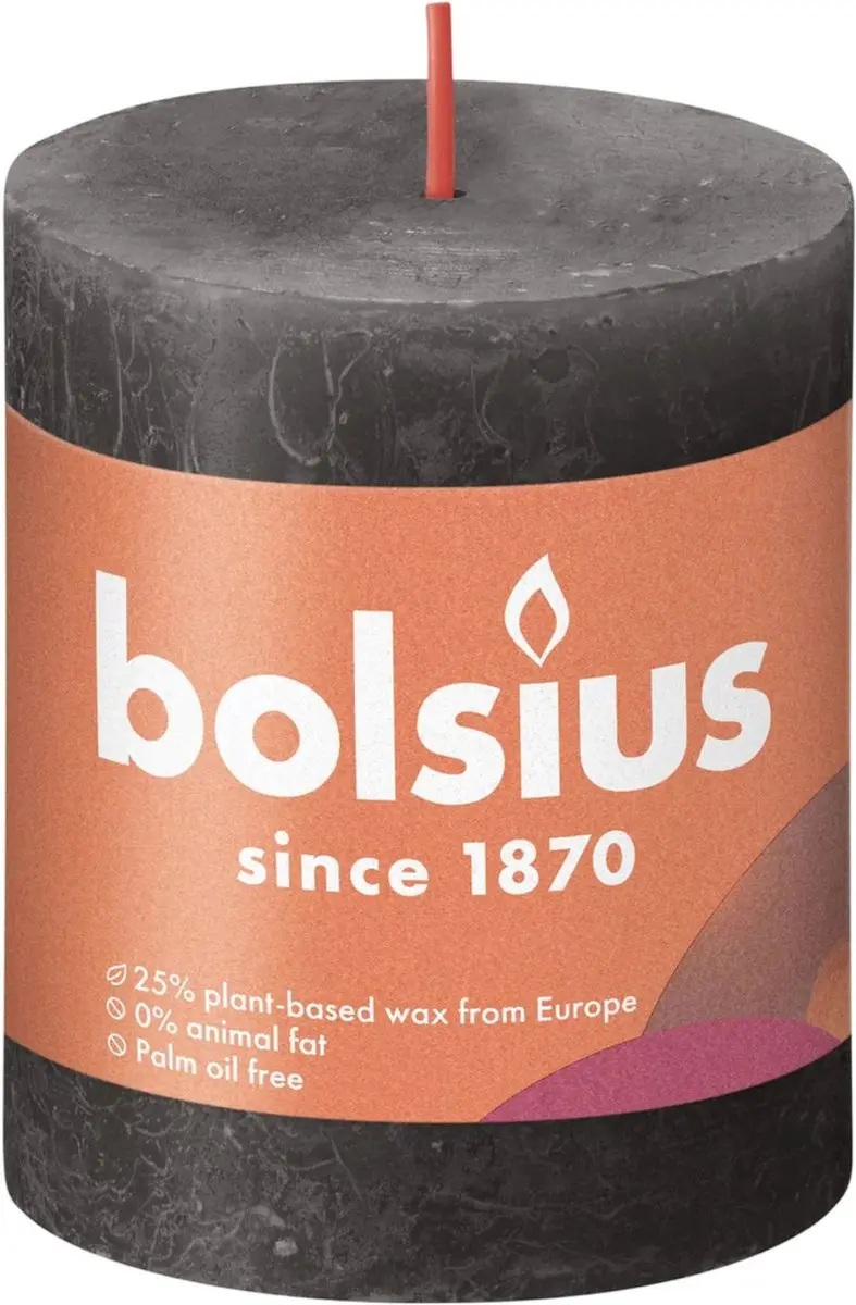 Bolsius Stompkaars Stormy Grey Ø68mm