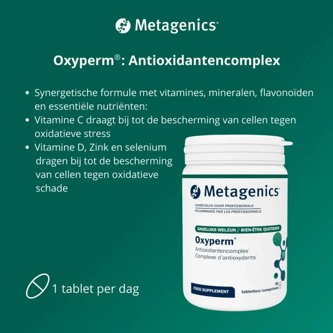 Metagenics Oxyperm Tabletten 90 stuks - afbeelding 2 van 5