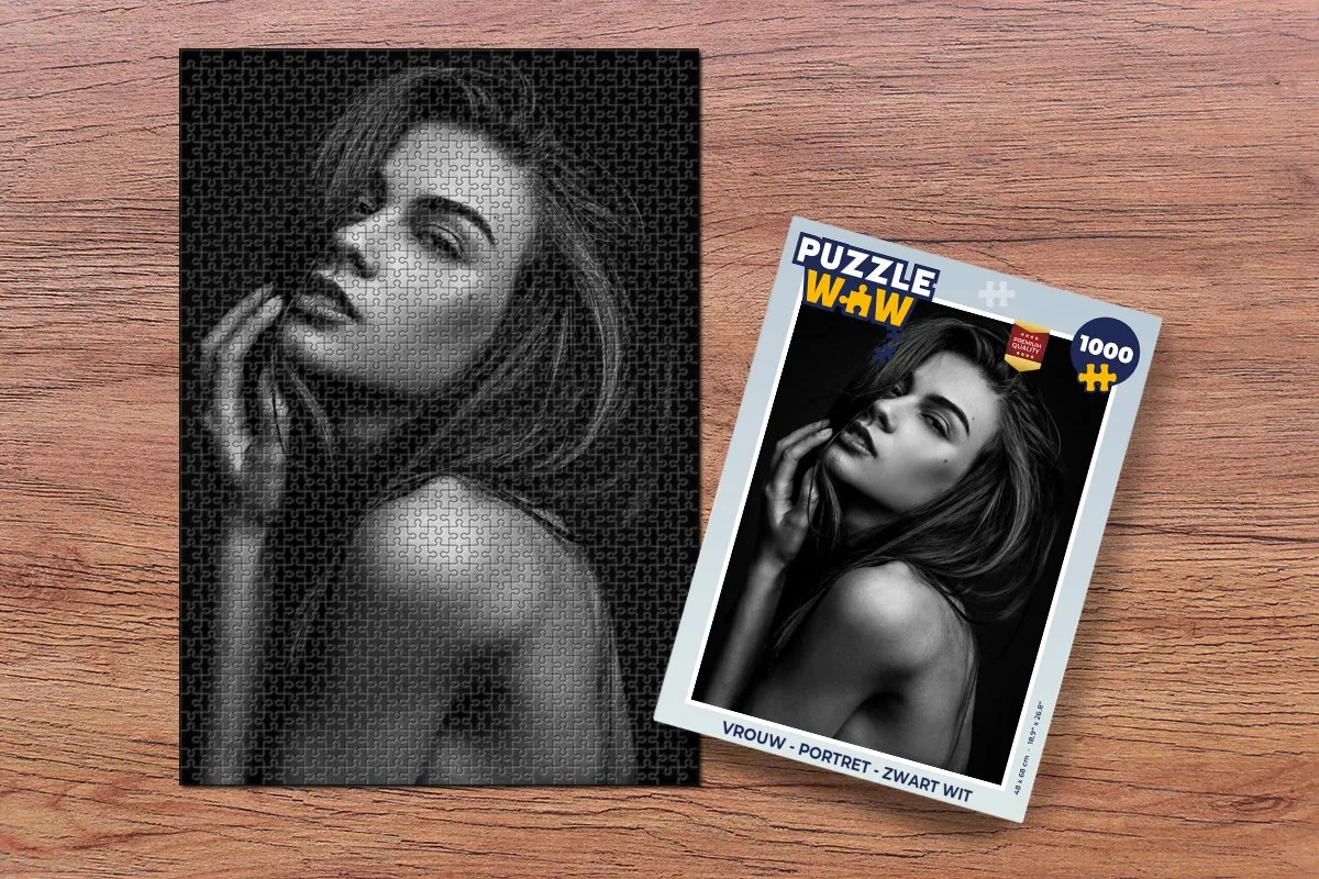 PuzzleWow Portret Legpuzzel 1000 Stuks - Multicolor