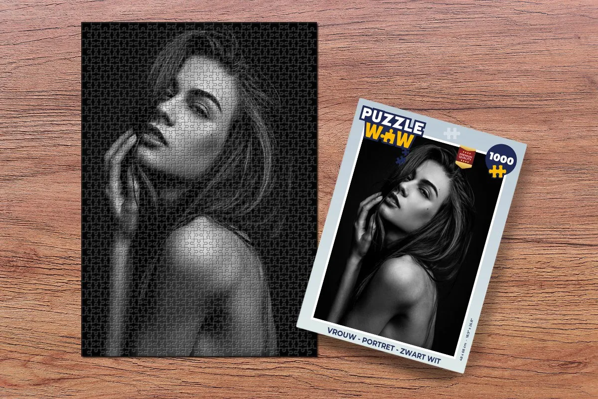 PuzzleWow Portret Legpuzzel 1000 Stuks - Multicolor