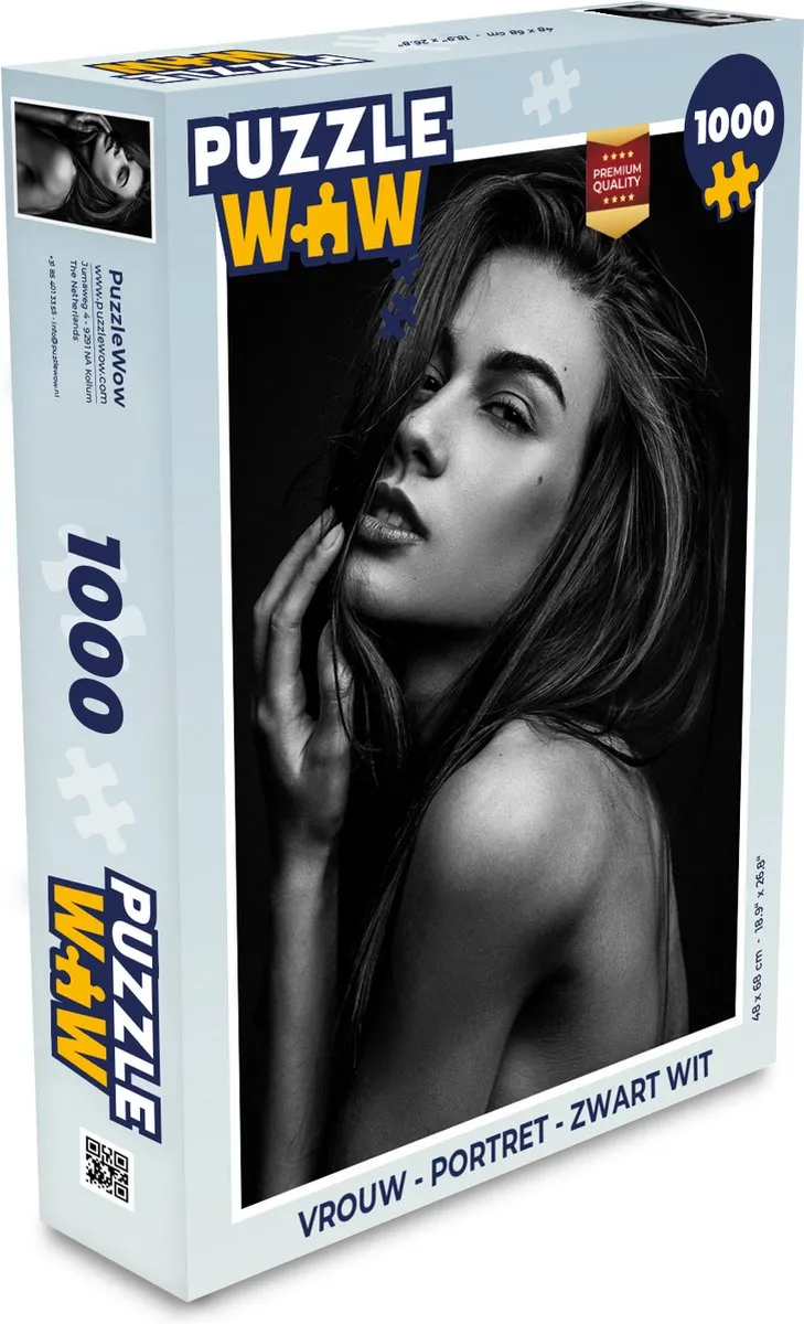 PuzzleWow Portret Legpuzzel 1000 Stuks - Multicolor